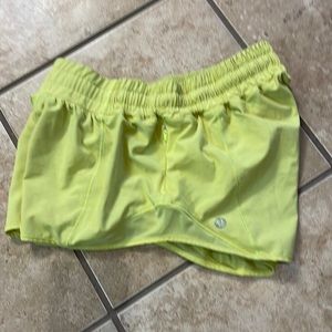 Women’s yellow Lululemon shorts size 6
